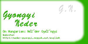 gyongyi neder business card